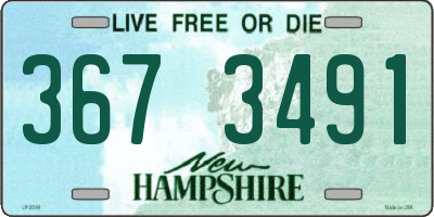 NH license plate 3673491