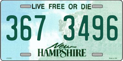 NH license plate 3673496