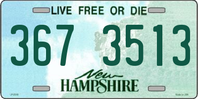 NH license plate 3673513
