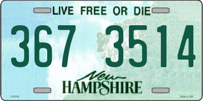 NH license plate 3673514