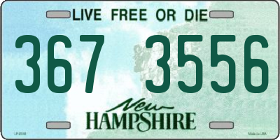 NH license plate 3673556