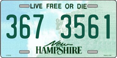 NH license plate 3673561