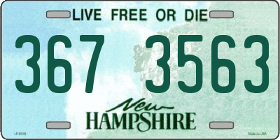 NH license plate 3673563