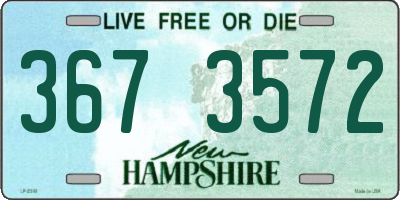 NH license plate 3673572