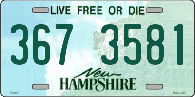 NH license plate 3673581