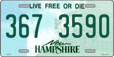 NH license plate 3673590
