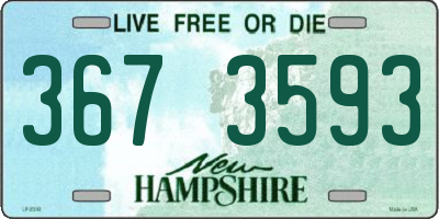 NH license plate 3673593