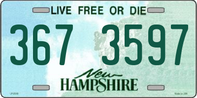 NH license plate 3673597