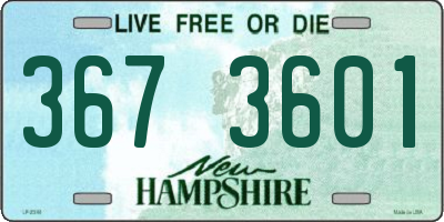 NH license plate 3673601