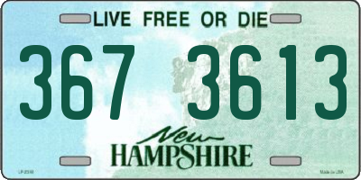 NH license plate 3673613