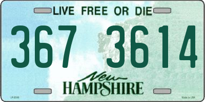 NH license plate 3673614