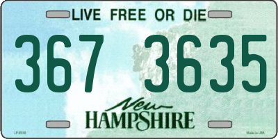 NH license plate 3673635