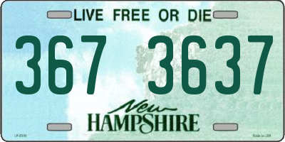NH license plate 3673637
