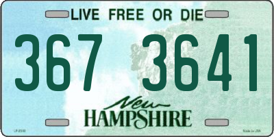 NH license plate 3673641