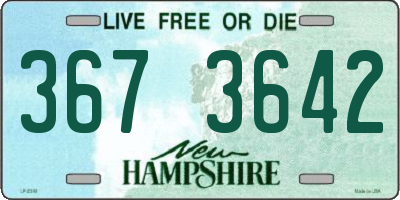 NH license plate 3673642