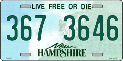 NH license plate 3673646