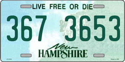 NH license plate 3673653
