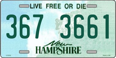 NH license plate 3673661