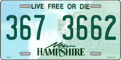 NH license plate 3673662