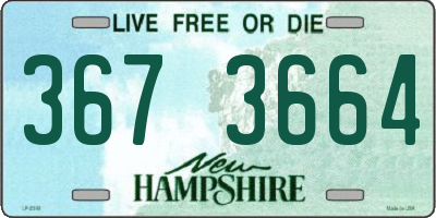 NH license plate 3673664