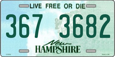 NH license plate 3673682