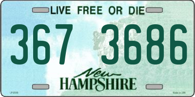 NH license plate 3673686