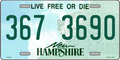 NH license plate 3673690
