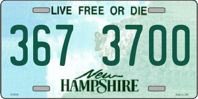 NH license plate 3673700