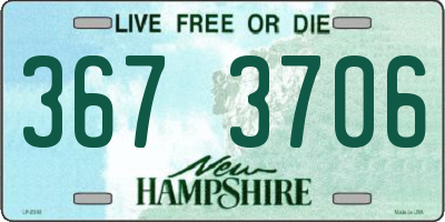 NH license plate 3673706