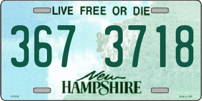 NH license plate 3673718