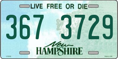 NH license plate 3673729