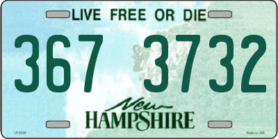NH license plate 3673732