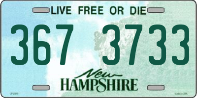 NH license plate 3673733
