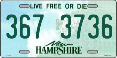 NH license plate 3673736