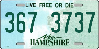 NH license plate 3673737