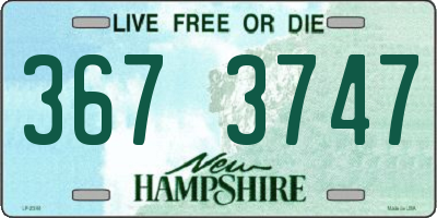 NH license plate 3673747