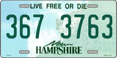 NH license plate 3673763