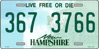 NH license plate 3673766