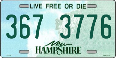 NH license plate 3673776