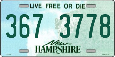 NH license plate 3673778