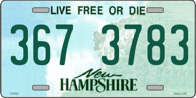 NH license plate 3673783