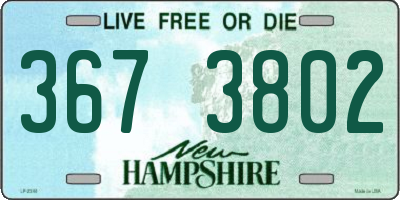 NH license plate 3673802