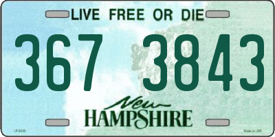 NH license plate 3673843