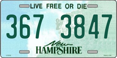 NH license plate 3673847