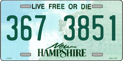 NH license plate 3673851