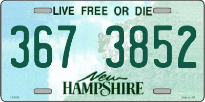 NH license plate 3673852
