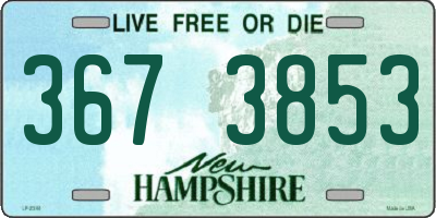 NH license plate 3673853