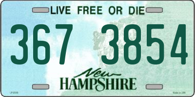 NH license plate 3673854