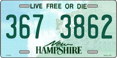 NH license plate 3673862