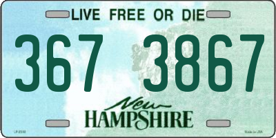 NH license plate 3673867